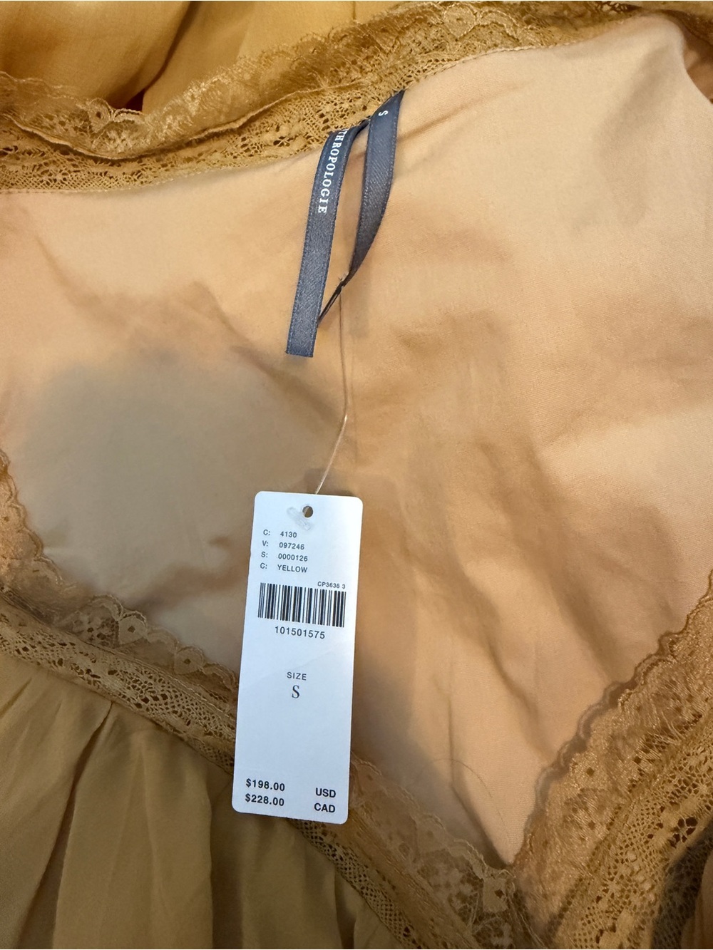 Anthropologie Mustard Ruffle Tiered Midi Dress - Picture 11 of 11